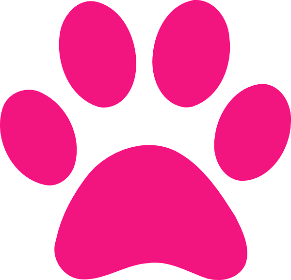pink dog paw